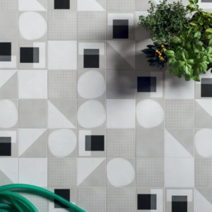 HRAVÉ geometrické tvary s podkladem betonu Futura