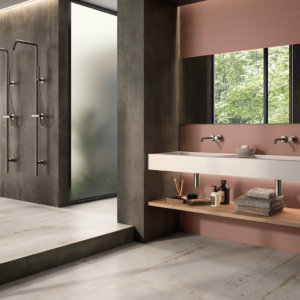 Lead 120x270-White 60x120 + Wall Tones Nutmeg 30x120