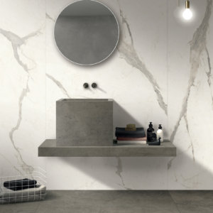 STATUARIO SUPERIOR LUX+ 120X270 + HYPER TAUPE 120X120, 120X270